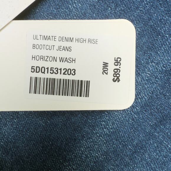 Soft Surrounding Womens 20W Ultimate Denim High Rise Bootcut Jean Horizon Wash - Picture 2 of 9